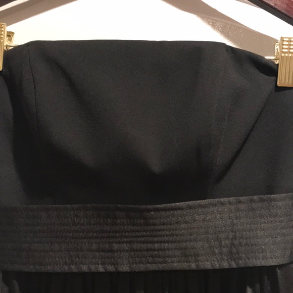 Long Strapless Bridesmaid Dress with Belt - Picture 5 of 7